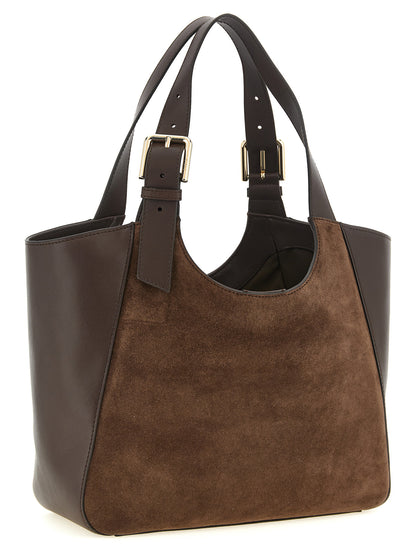 Furla Dora M Chestnut Calfskin Tote Bag