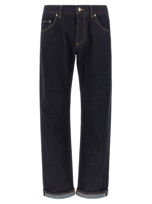 Vaqueros de algodón azul Dolce & Gabbana