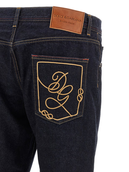 Vaqueros de algodón azul Dolce & Gabbana