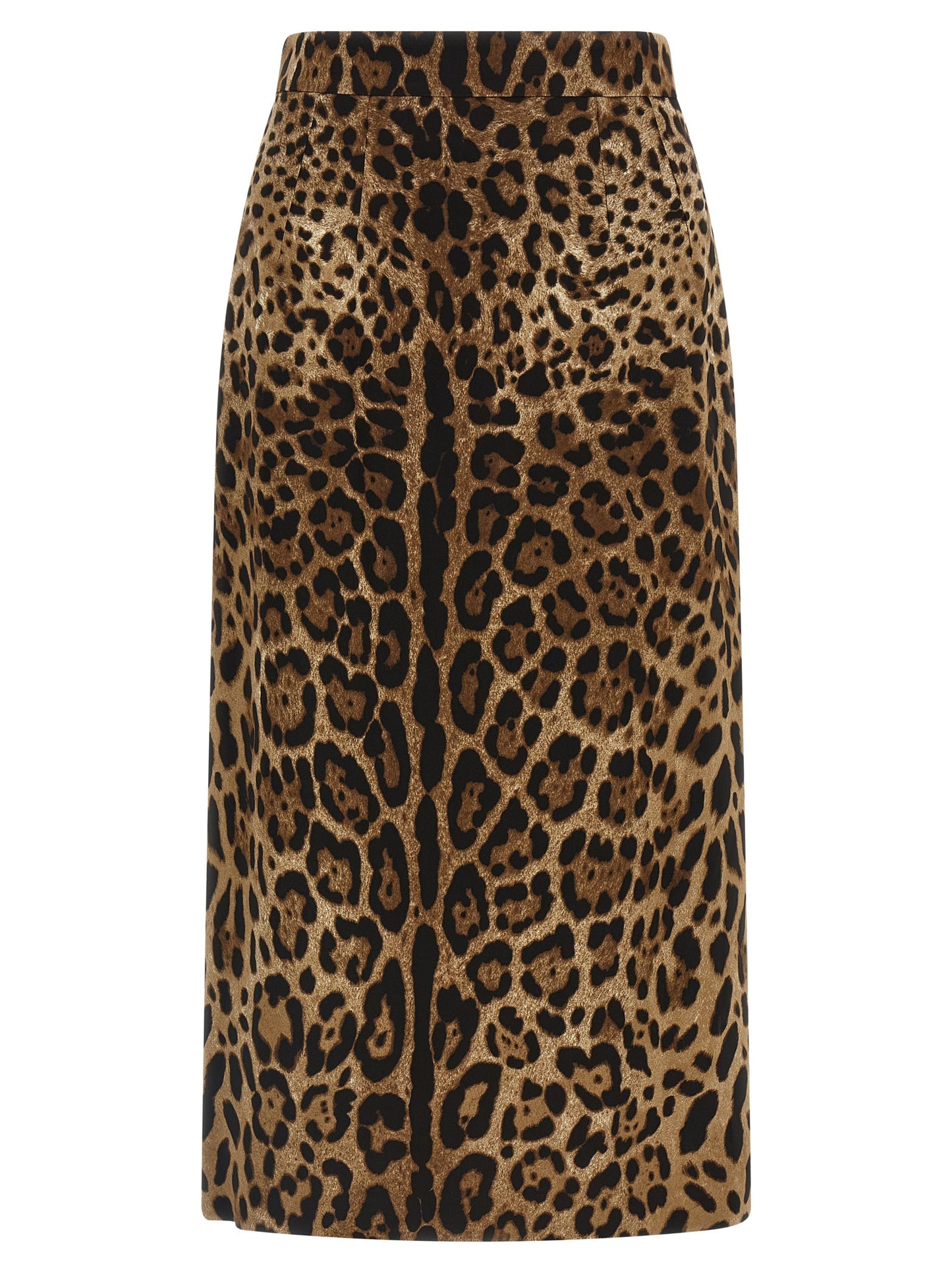Falda midi marrón de viscosa de Dolce & Gabbana