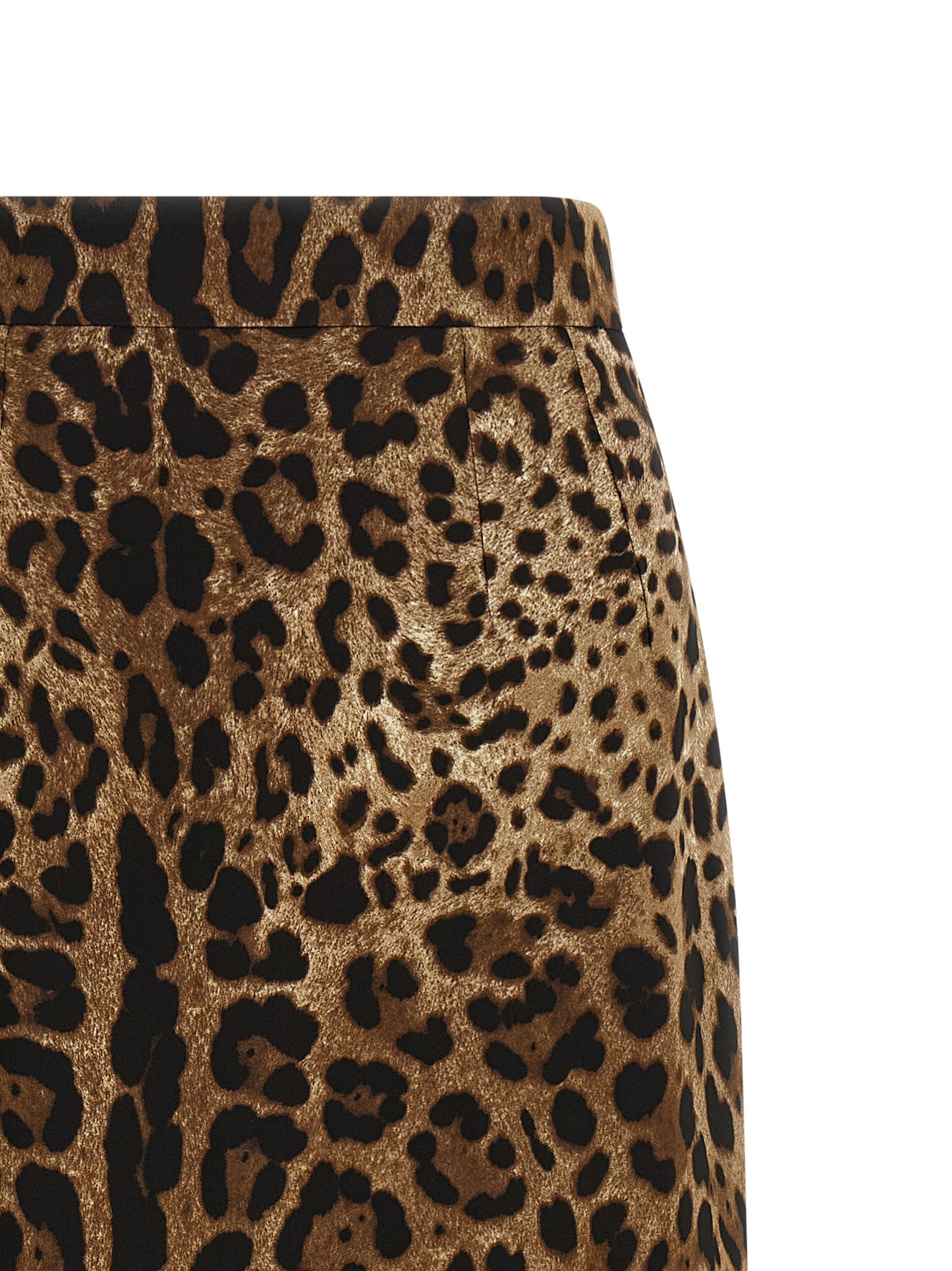 Falda midi marrón de viscosa de Dolce & Gabbana