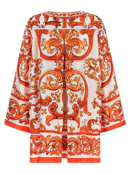 Minivestido de seda naranja de Dolce & Gabbana