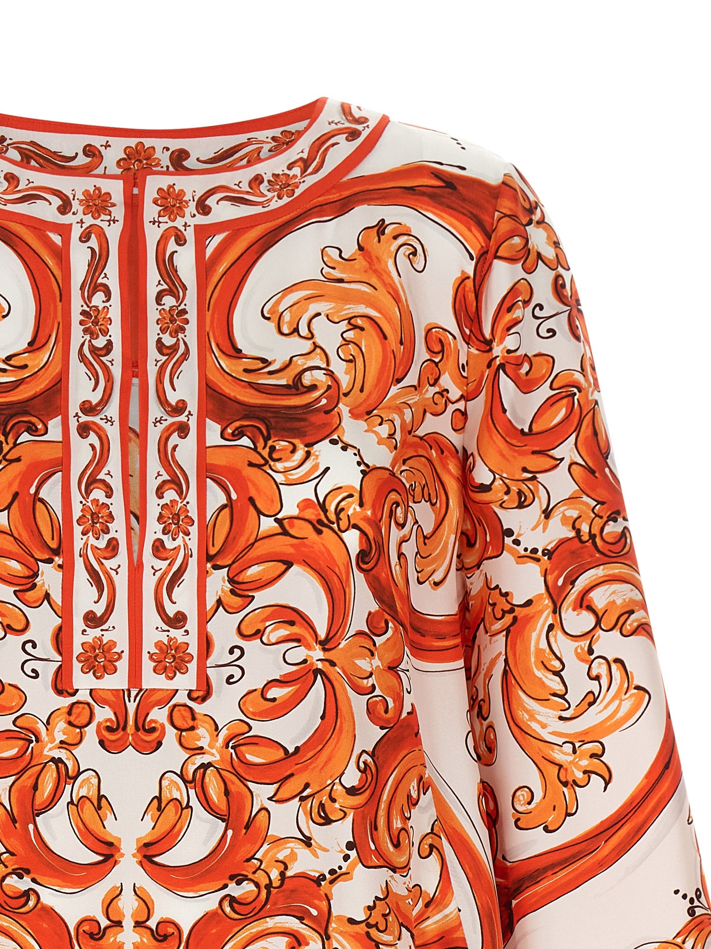 Minivestido de seda naranja de Dolce & Gabbana