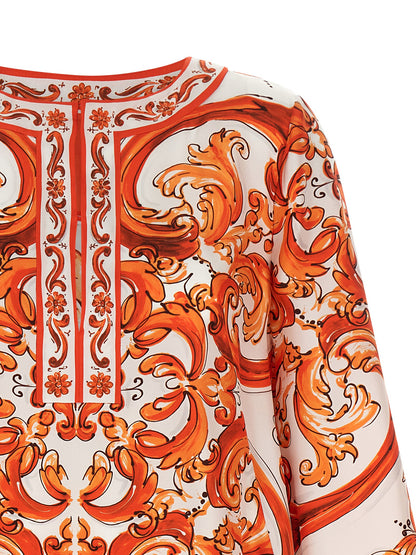 Minivestido de seda naranja de Dolce & Gabbana