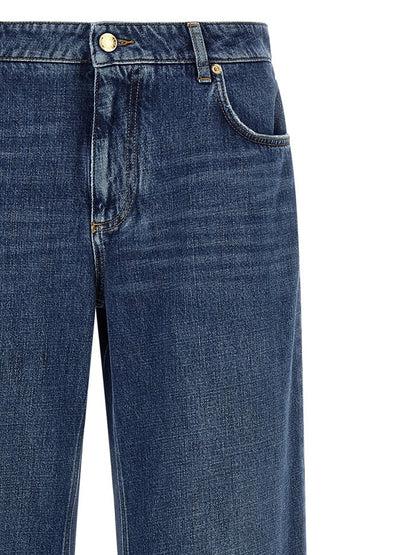 Dolce & Gabbana Jean En Coton Bleu Coupe Décontractée