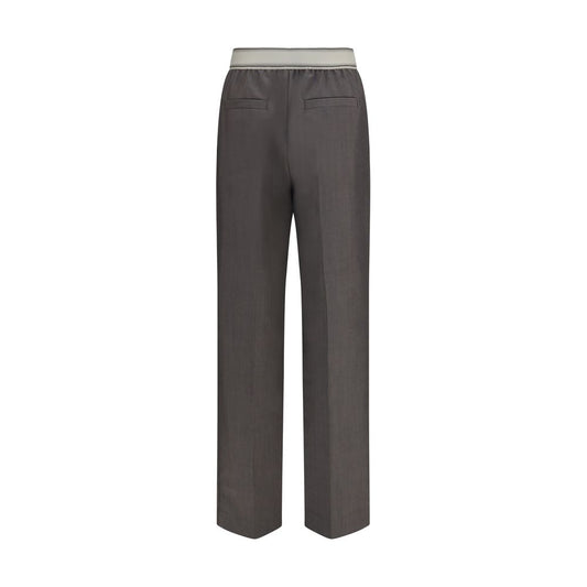 Pantalones Versace Oves Aries de lana gris