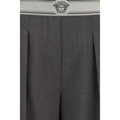 Pantalones Versace Oves Aries de lana gris