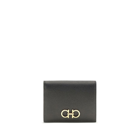 Cartera Ferragamo de piel de becerro negra Bos Taurus