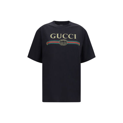 T-shirt Gucci en Coton Noir Coupe Regular Essentiel