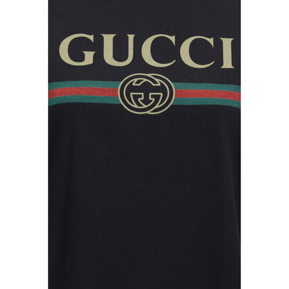 T-shirt Gucci en Coton Noir Coupe Regular Essentiel