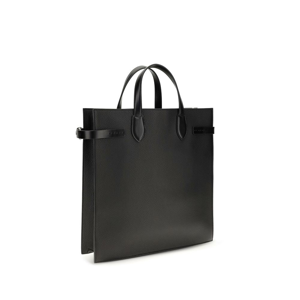 Bolso de hombro Valentino Garavani negro de piel de becerro Bos Taurus
