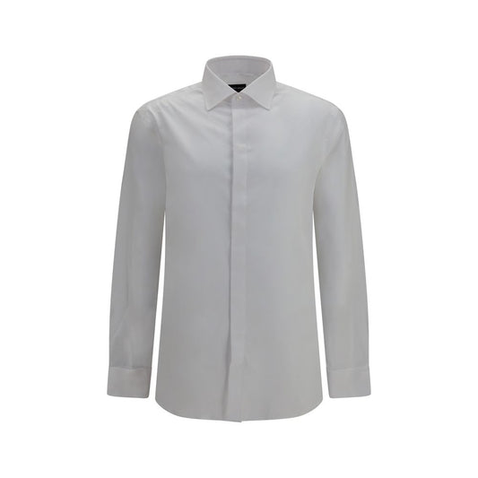 Camisa de vestir Giorgio Armani de algodón blanco
