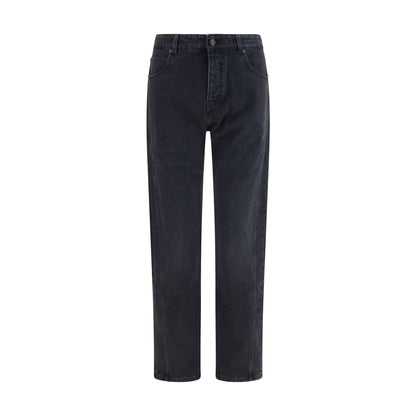 Vaqueros Balmain negros de algodón de pernera recta