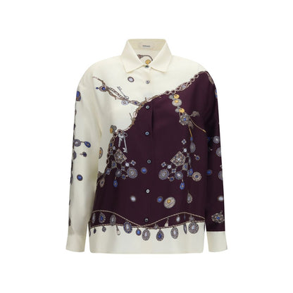 Camisa Versace multicolor de seda estampada