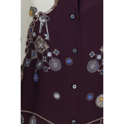 Camisa Versace multicolor de seda estampada