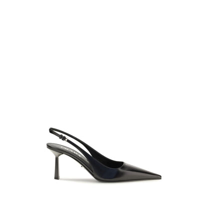 Prada Black Calf Leather High Heel Pumps