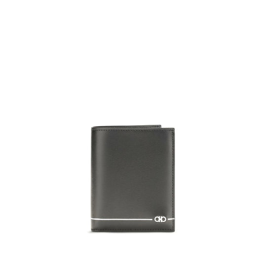 Cartera Ferragamo de piel de becerro negra Bos Taurus