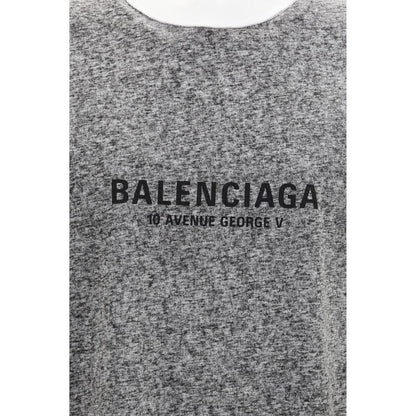 T-shirt Balenciaga en coton gris style moderne