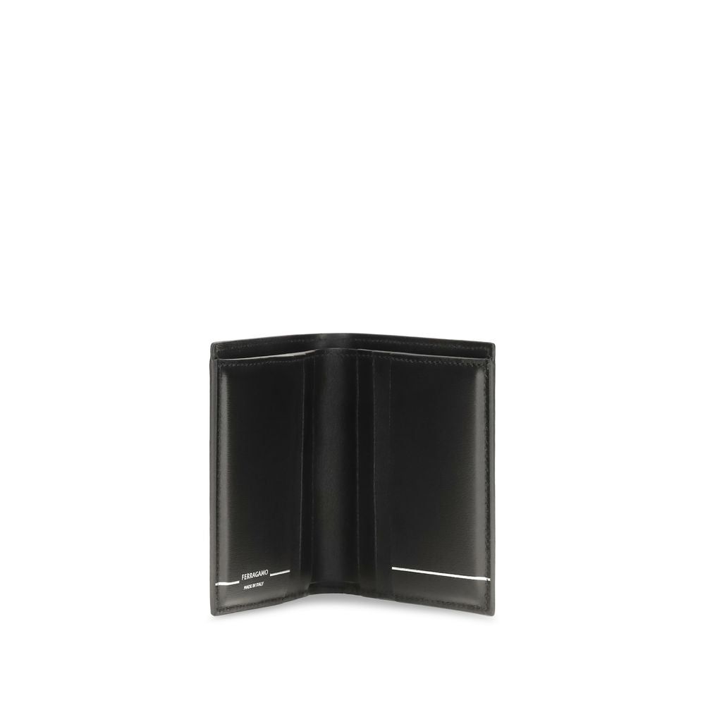 Cartera Ferragamo de piel de becerro negra Bos Taurus