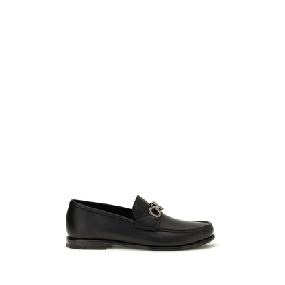 Mocassins à enfiler en cuir de veau noir Ferragamo Bos Taurus