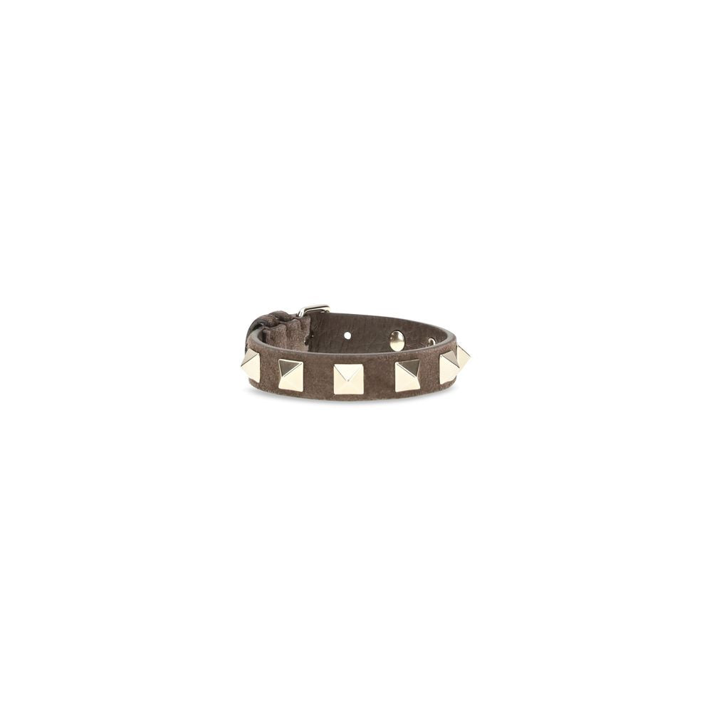 Pulsera Valentino Garavani De Cuero Bos Taurus Marrón