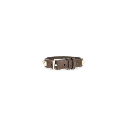 Pulsera Valentino Garavani De Cuero Bos Taurus Marrón