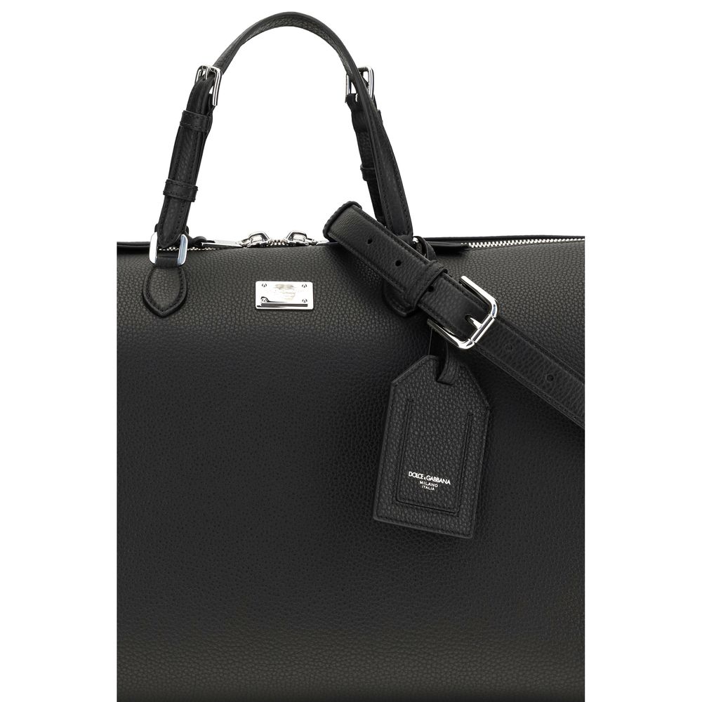 Dolce & Gabbana Equipaje y Viaje de Piel de Becerro Negra Bos Taurus