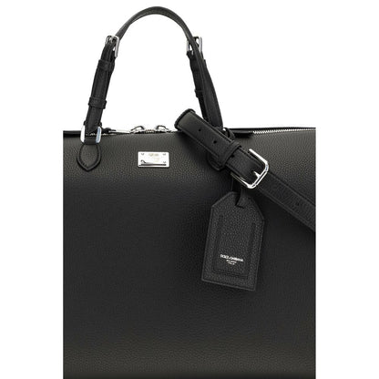 Dolce & Gabbana Equipaje y Viaje de Piel de Becerro Negra Bos Taurus