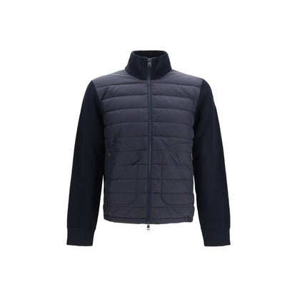 Plumífero largo Moncler de ganso azul