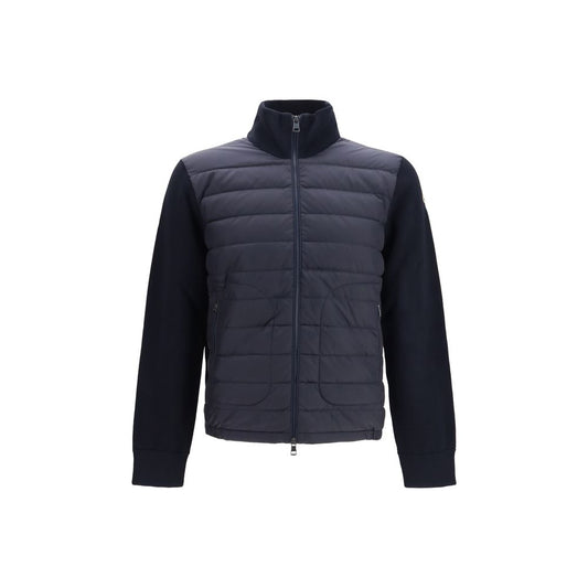 Plumífero largo Moncler de ganso azul