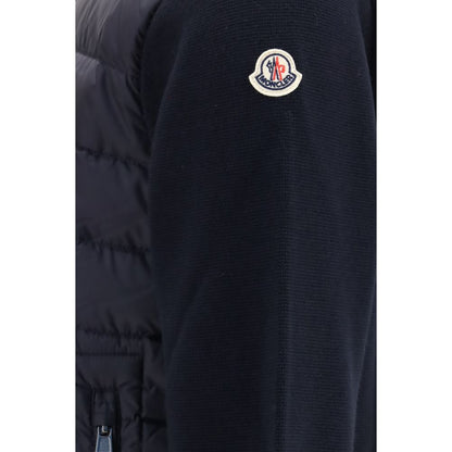 Plumífero largo Moncler de ganso azul