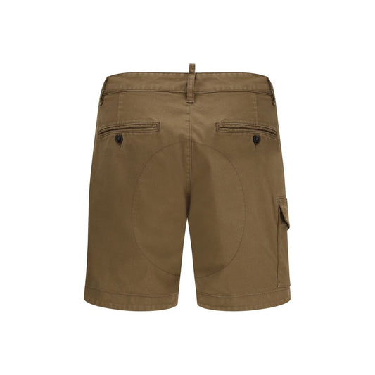 Bermudas Dsquared² De Algodón Marrón Corte Recto