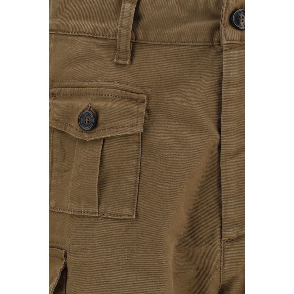Bermudas Dsquared² De Algodón Marrón Corte Recto