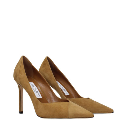 Zapatos de tacón alto Jimmy Choo de piel marrón