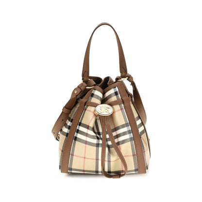 Bolso *bucket* Burberry de piel de becerro color beige Bos Taurus