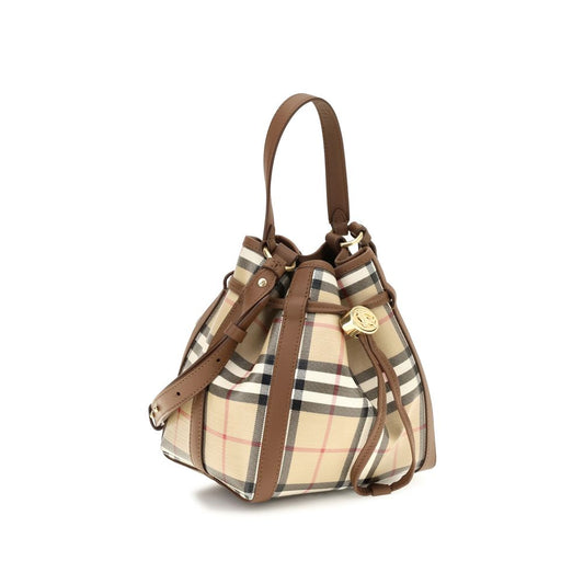 Bolso *bucket* Burberry de piel de becerro color beige Bos Taurus