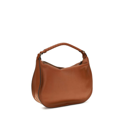 Bolso de hombro Chloé de piel de becerro marrón Bos Taurus