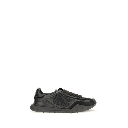 Dolce & Gabbana Black Calfskin Bos Taurus Sneakers