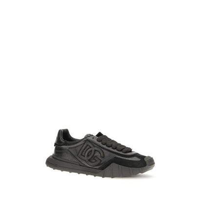Dolce & Gabbana Black Calfskin Bos Taurus Sneakers