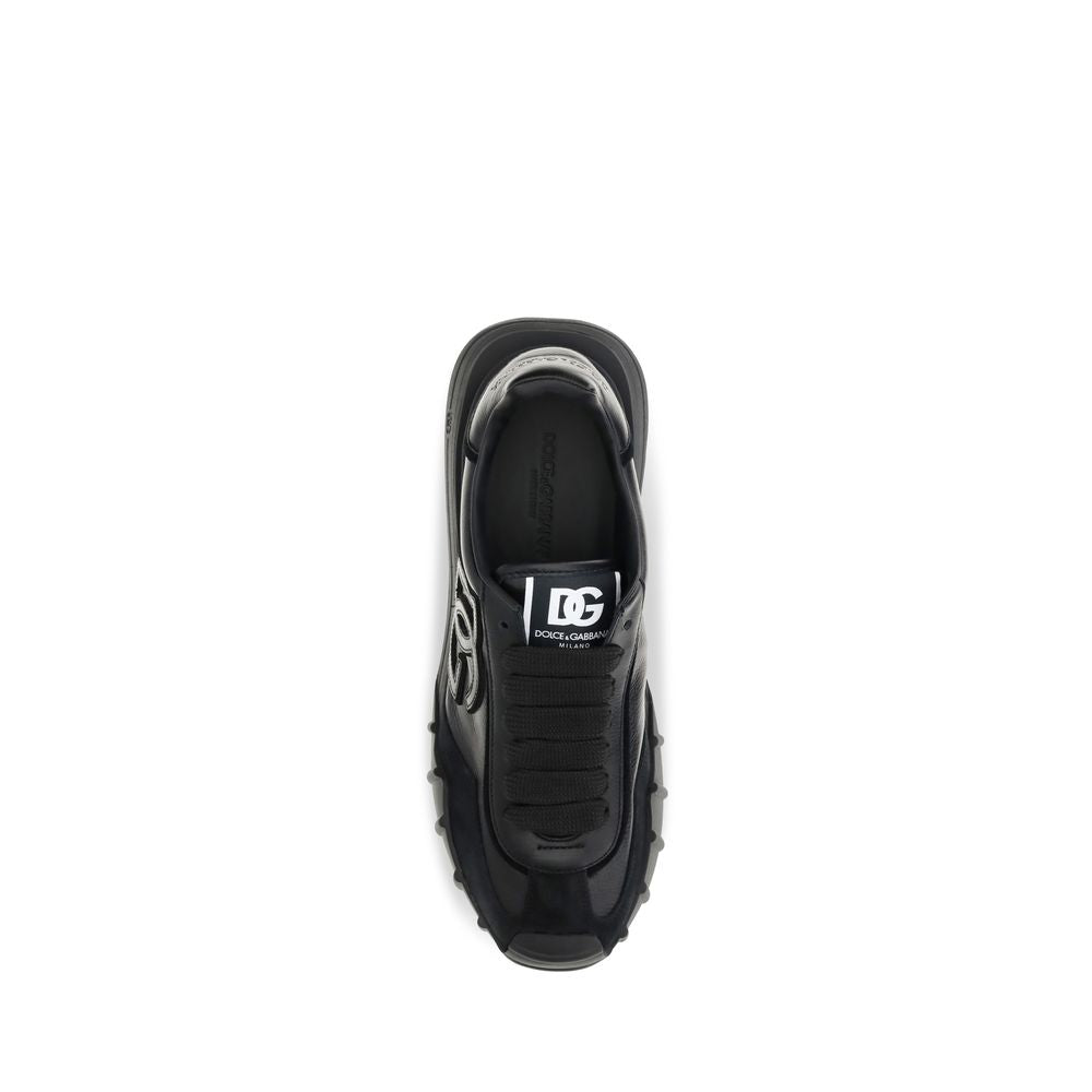 Dolce & Gabbana Black Calfskin Bos Taurus Sneakers