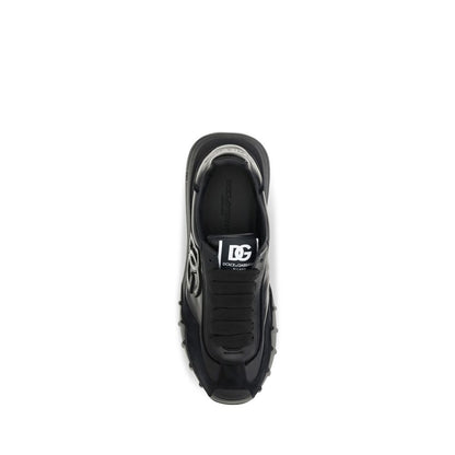 Dolce & Gabbana Black Calfskin Bos Taurus Sneakers