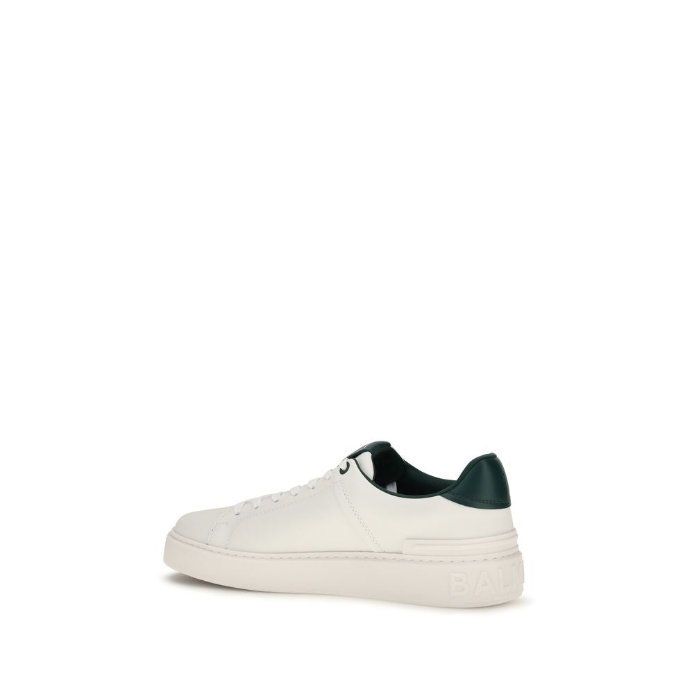 Balmain Zapatillas De Piel De Vacuno Blanca Bos Taurus