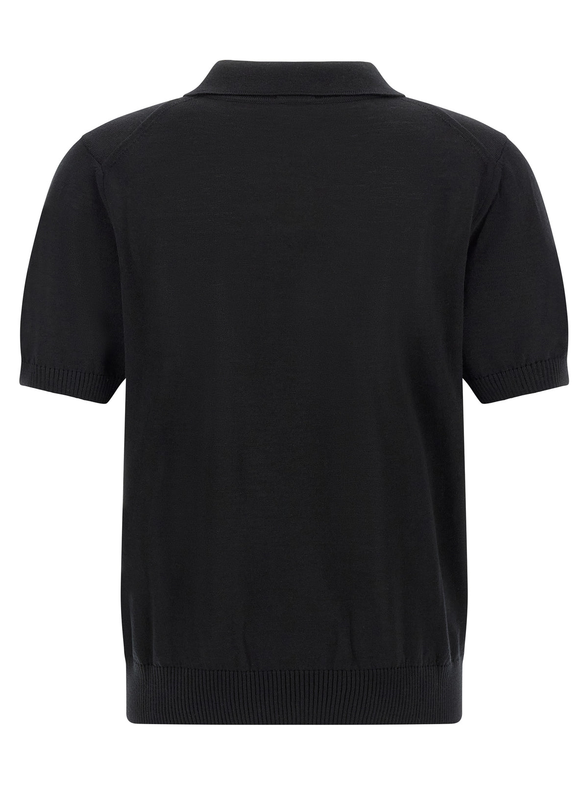 Polo Hugo Boss De Lana Virgen De Merino Extrafina Negro