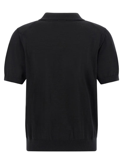 Polo Hugo Boss De Lana Virgen De Merino Extrafina Negro