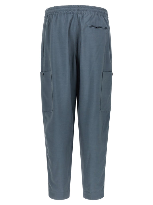 Pantalones cargo de lana gris Kenzo