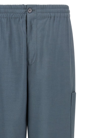 Pantalones cargo de lana gris Kenzo