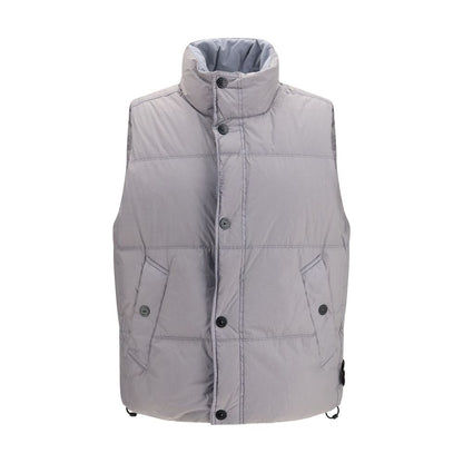 Chaleco sin mangas Stone Island gris de plumón de ganso