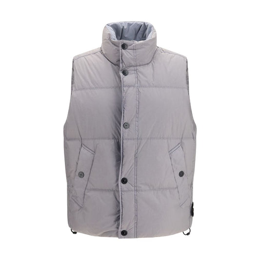 Chaleco sin mangas Stone Island gris de plumón de ganso