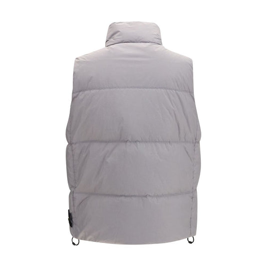 Chaleco sin mangas Stone Island gris de plumón de ganso