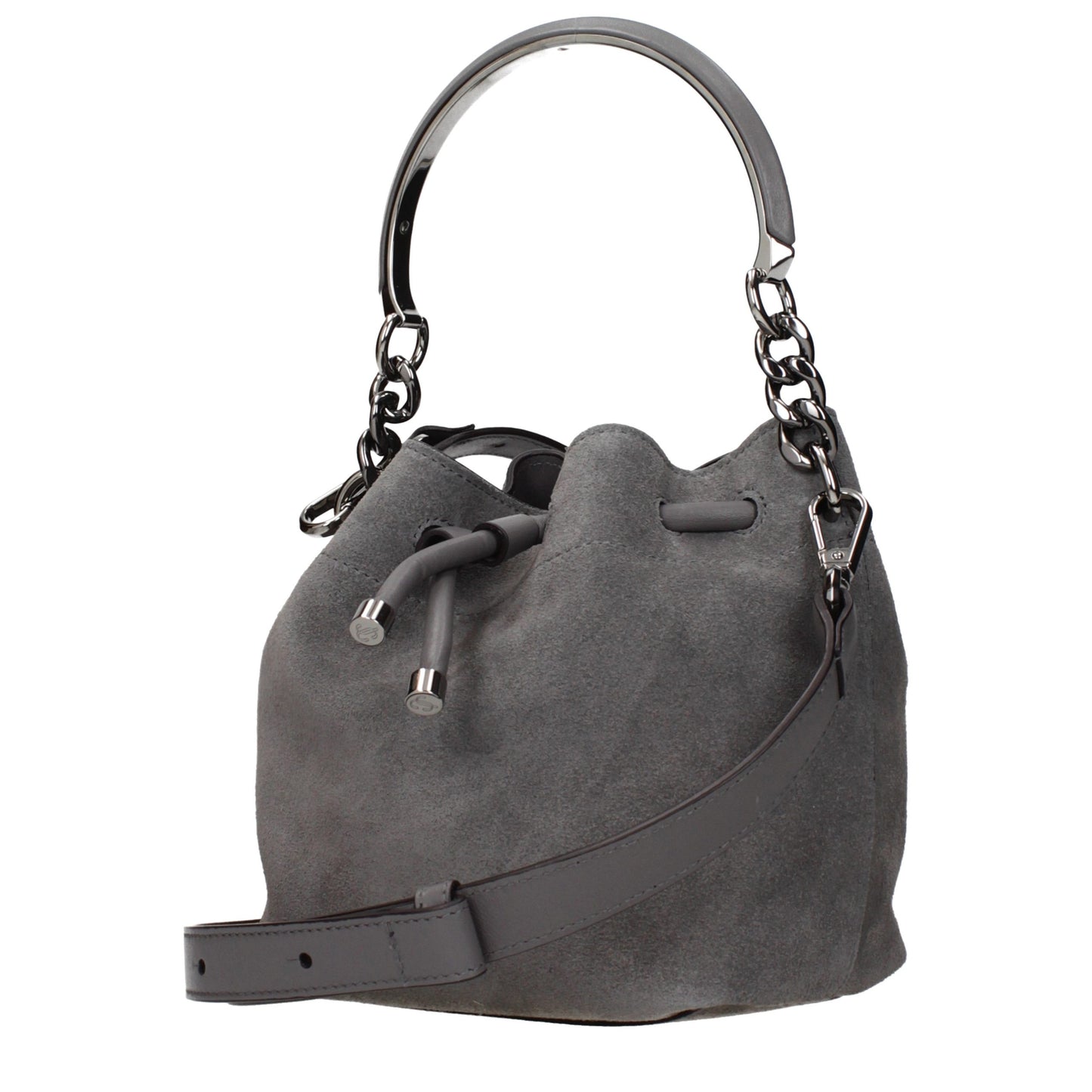 Bolso de mano Jimmy Choo de cuero gris